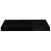 Estante Flotante De Pared 2 Uds Mdf Negro Brillo 50x23x3,8 Cm