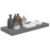 Estantes Flotante De Pared 4 Uds Mdf Gris Brillo 60x23,5x3,8 Cm