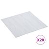 Tarimas De Suelo Autoadhesivas 20 Uds Pvc Blanco 1,86 M²