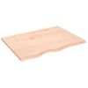 Estante De Pared Madera Maciza De Roble Sin Tratar 80x60x2 Cm