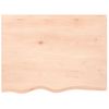 Estante De Pared Madera Maciza De Roble Sin Tratar 80x60x2 Cm