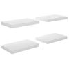 Estante Flotante De Pared 4 Uds Mdf Blanco Brillo 40x23x3,8 Cm