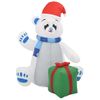 Oso Polar Inflable De Navidad Led Interior Y Exterior 1,8 M