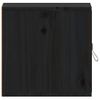 Armarios De Pared 2 Uds Madera Maciza Pino Negro 31,5x30x30 Cm