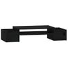 Soporte Para Monitor Madera Maciza De Pino Negro 70x27,5x15 Cm