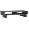 Soporte Para Monitor Madera Maciza De Pino Gris 60x27x14 Cm