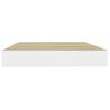 Estante Flotante De Pared Mdf Roble Y Blanco 50x23x3,8 Cm