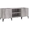 Mueble Para Discos Madera Contrachapada Gris Sonoma 121x38x48cm