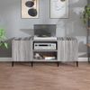 Mueble Para Discos Madera Contrachapada Gris Sonoma 121x38x48cm