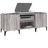 Mueble Para Discos Madera Contrachapada Gris Sonoma 121x38x48cm