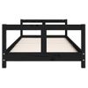 Estructura De Cama Para Niños Madera De Pino Negro 80x200 Cm