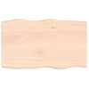 Tablero De Mesa Madera Maciza Borde Natural 100x60x(2-6) Cm