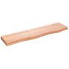 Estante De Pared Madera De Roble Tratada Marrón Claro 80x20x4cm