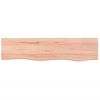 Estante De Pared Madera De Roble Tratada Marrón Claro 80x20x4cm