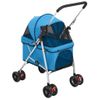 Cochecito Para Perros Plegable Tela Oxford Azul 76x50x100 Cm