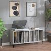 Mueble Para Discos Madera Contrachapada Gris Sonoma 100x38x48cm