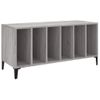 Mueble Para Discos Madera Contrachapada Gris Sonoma 100x38x48cm