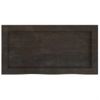 Estante Pared Madera Roble Tratada Marrón Oscuro 60x30x(2-4) Cm