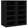 Muebles Zapateros 2 Uds Madera Contrachapada Negro 31,5x35x70cm