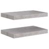 Estantes Flotantes De Pared 2 Uds Mdf Gris Hormigón 40x23x3,8cm