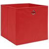 Cajas De Almacenaje 4 Uds Tela Rojo 32x32x32 Cm