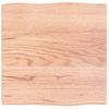 Tablero Mesa Madera Tratada Roble Borde Natural 40x40x2 Cm