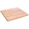 Tablero Mesa Madera Tratada Roble Borde Natural 40x40x2 Cm