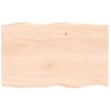 Tablero De Mesa Madera Maciza Roble Borde Natural 80x50x2 Cm