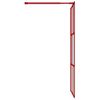 Mampara Puerta De Ducha Vidrio Transparente Esg Rojo 80x195 Cm