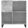 Mueble Discos Madera Contrachapada Gris Hormigón 84,5x38x89 Cm