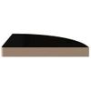 Estante Flotante Esquina 2 Uds Mdf Negro Brillante 35x35x3,8 Cm