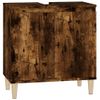 Armario De Lavabo Madera Contrachapada Roble Ahumado 58x33x60cm