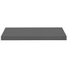 Estante Flotante De Pared Mdf Gris Brillo 60x23,5x3,8 Cm