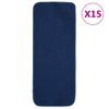 Alfombrilla De Escalera 15 Uds Azul Marino Rectangular 60x25 Cm