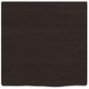 Encimera Baño Madera Maciza Tratada Marrón Oscuro 40x40x(2-4)cm