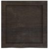 Encimera Baño Madera Maciza Tratada Marrón Oscuro 40x40x(2-4)cm