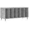 Mueble Discos Madera Contrachapada Gris Hormigón 100x38x48 Cm