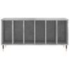 Mueble Discos Madera Contrachapada Gris Hormigón 100x38x48 Cm