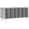 Mueble Discos Madera Contrachapada Gris Hormigón 100x38x48 Cm