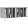 Mueble Discos Madera Contrachapada Gris Hormigón 100x38x48 Cm