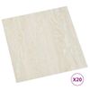 Tarimas De Suelo Autoadhesivas 20 Uds Pvc Crema 1,86 M²