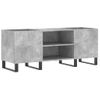 Mueble Discos Madera Contrachapada Gris Hormigón 121x38x48 Cm