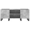 Mueble Discos Madera Contrachapada Gris Hormigón 121x38x48 Cm