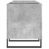 Mueble Discos Madera Contrachapada Gris Hormigón 121x38x48 Cm