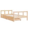 Estructura De Cama Infantil Con Cajones Madera Pino 90x190 Cm