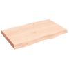 Tablero De Mesa Madera Maciza Borde Natural 80x50x(2-6) Cm