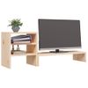 Soporte Para Monitor Madera Maciza De Pino 81x20x30 Cm