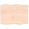 Tablero De Mesa Madera Maciza Borde Natural 80x60x(2-6) Cm