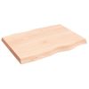 Tablero De Mesa Madera Maciza Borde Natural 80x60x(2-6) Cm