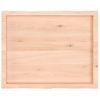 Tablero De Mesa Madera Maciza Borde Natural 80x60x(2-6) Cm